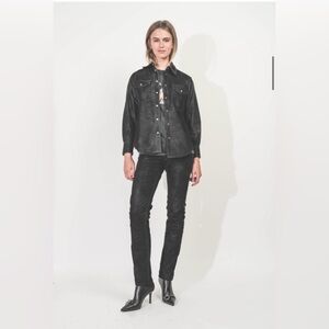 Isabel Marant Kelsie Straight Leg Low Rise Corduroy Style Pant